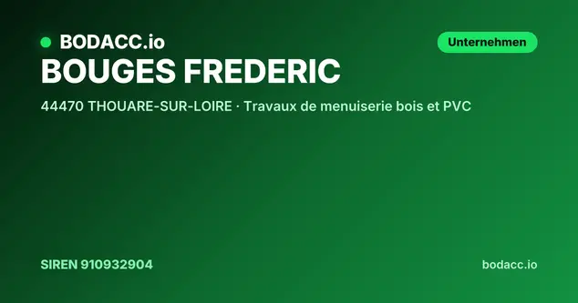 BOUGES FREDERIC